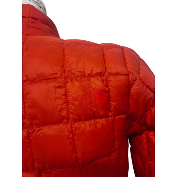 The North Face Womens Thermoball Eco Coral Orange Puffer Zip Up Jacket XS - Picture 8 of 11